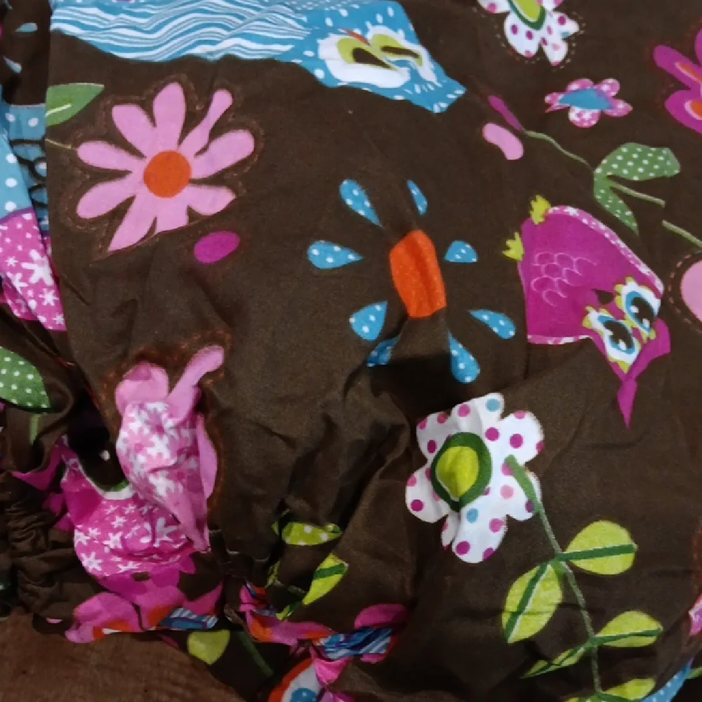 Brown Owl and Floral Bedding Set. Full Size